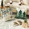 Merry Christmas Trees & Snowflake Throw Pillow Covers, 18x18 Inch Joy Xmas Balls Winter Holiday Cushion Cases for Sofa & Couch, Set of 4